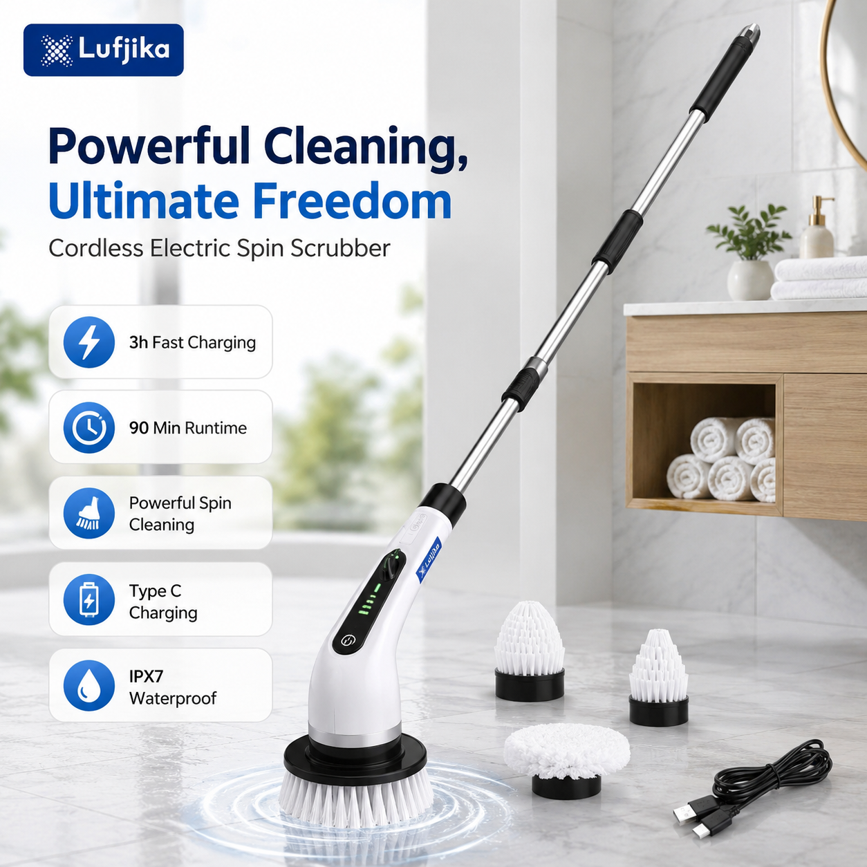 7 In 1 Electric Spin Scrubber