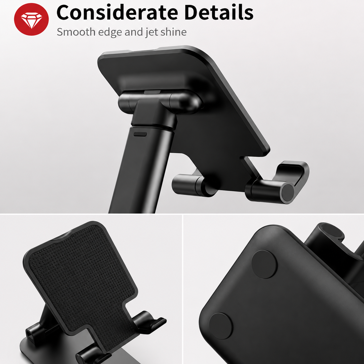 Premium Plastic Desktop Adjustable & Foldable Phone Stand: Enhance Your Mobile Experience with Versatility and Convenience